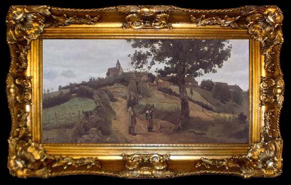 framed  Jean Baptiste Camille  Corot Saint-Andre en Morvan (mk11), ta009-2